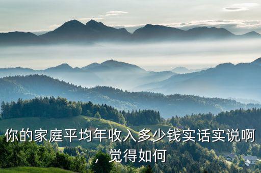 你的家庭平均年收入多少錢(qián)實(shí)話實(shí)說(shuō)啊，覺(jué)得如何