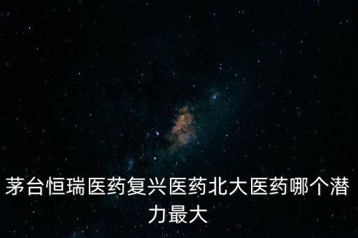 茅臺恒瑞醫(yī)藥復興醫(yī)藥北大醫(yī)藥哪個潛力最大