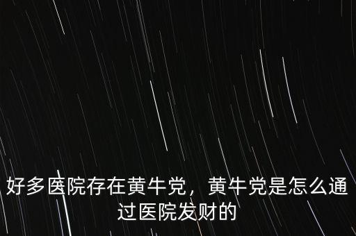 好多醫(yī)院存在黃牛黨，黃牛黨是怎么通過醫(yī)院發(fā)財?shù)? class=