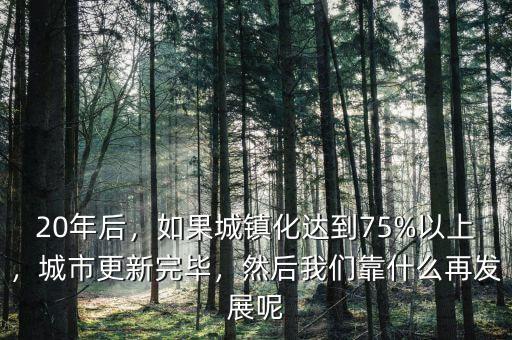 20年后，如果城鎮(zhèn)化達(dá)到75%以上，城市更新完畢，然后我們靠什么再發(fā)展呢