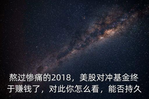 熬過慘痛的2018，美股對沖基金終于賺錢了，對此你怎么看，能否持久