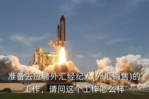 準(zhǔn)備去應(yīng)聘外匯經(jīng)紀(jì)人(外匯銷(xiāo)售)的工作，請(qǐng)問(wèn)這個(gè)工作怎么樣