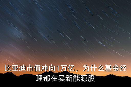 比亞迪市值沖向1萬億，為什么基金經(jīng)理都在買新能源股