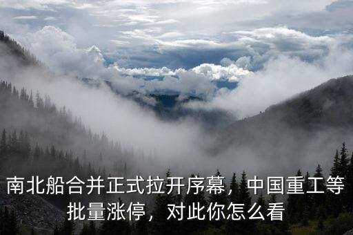 南北船合并正式拉開序幕，中國重工等批量漲停，對此你怎么看