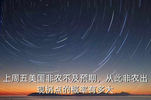上周五美國(guó)非農(nóng)不及預(yù)期，從此非農(nóng)出現(xiàn)拐點(diǎn)的概率有多大