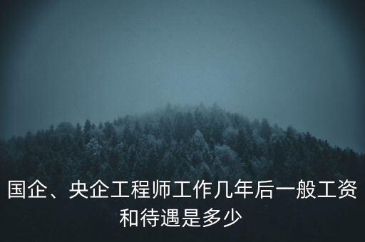 國企、央企工程師工作幾年后一般工資和待遇是多少