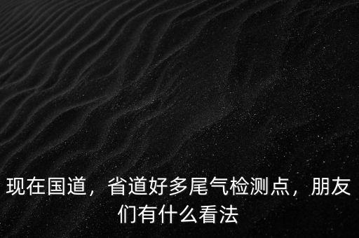 現(xiàn)在國道，省道好多尾氣檢測點，朋友們有什么看法