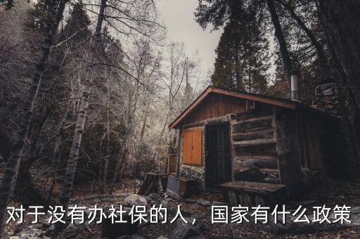對于沒有辦社保的人，國家有什么政策