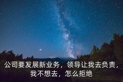 公司要發(fā)展新業(yè)務(wù)，領(lǐng)導(dǎo)讓我去負(fù)責(zé)，我不想去，怎么拒絕