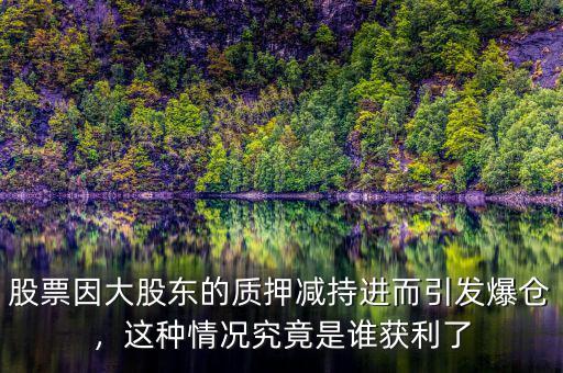 股票因大股東的質(zhì)押減持進(jìn)而引發(fā)爆倉(cāng)，這種情況究竟是誰(shuí)獲利了
