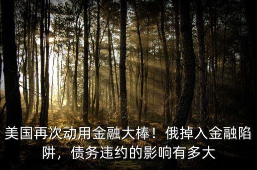 美國(guó)再次動(dòng)用金融大棒！俄掉入金融陷阱，債務(wù)違約的影響有多大