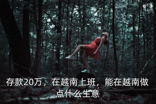 存款20萬，在越南上班，能在越南做點什么生意