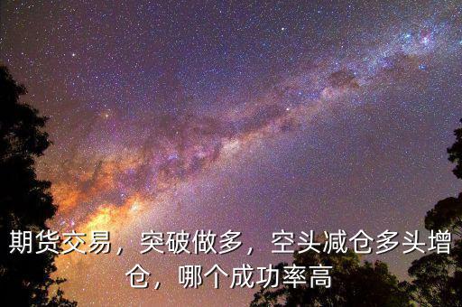 期貨交易，突破做多，空頭減倉多頭增倉，哪個成功率高