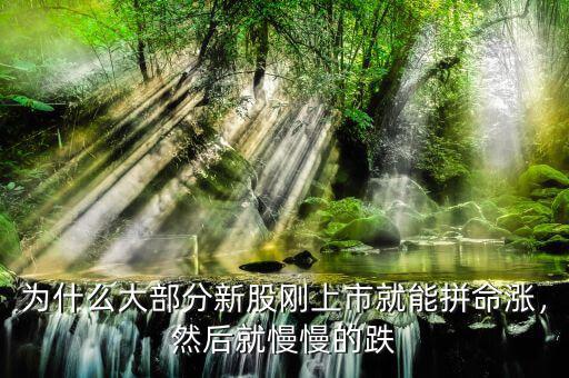 為什么大部分新股剛上市就能拼命漲，然后就慢慢的跌