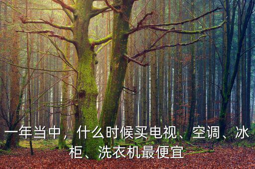 一年當中，什么時候買電視、空調、冰柜、洗衣機最便宜