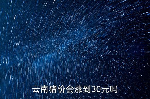 600681會漲到多少元,云南豬價(jià)會漲到30元嗎