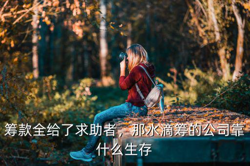 籌款全給了求助者，那水滴籌的公司靠什么生存