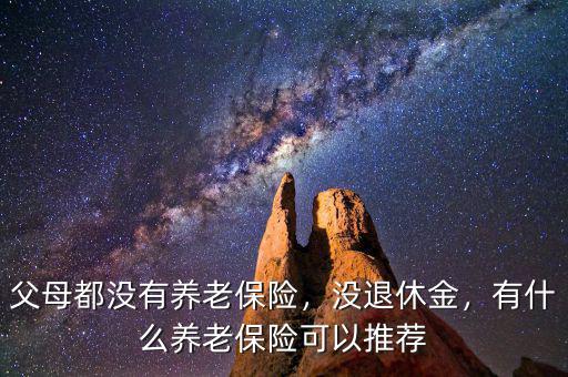 現在養(yǎng)老都有什么保險,父母都沒有養(yǎng)老保險