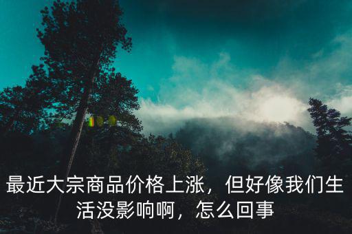 最近大宗商品價(jià)格上漲，但好像我們生活沒(méi)影響啊，怎么回事