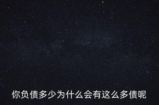 你負(fù)債多少為什么會有這么多債呢