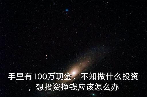 手里有100萬現(xiàn)金，不知做什么投資，想投資掙錢應(yīng)該怎么辦