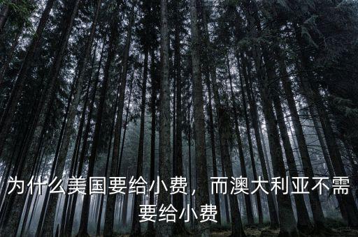為什么美國(guó)要給小費(fèi)，而澳大利亞不需要給小費(fèi)