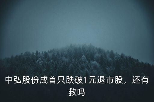 中弘股份成首只跌破1元退市股，還有救嗎