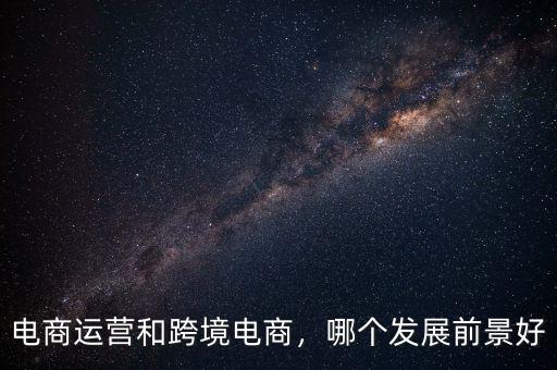 電商運營和跨境電商，哪個發(fā)展前景好