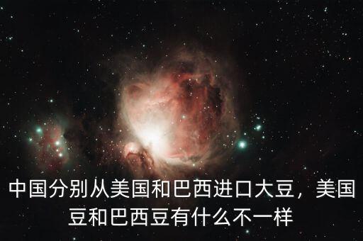 中國分別從美國和巴西進(jìn)口大豆，美國豆和巴西豆有什么不一樣