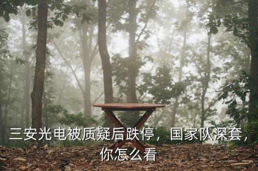 三安光電被質(zhì)疑后跌停，國家隊(duì)深套，你怎么看