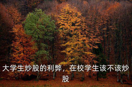 大學(xué)生炒股的利弊，在校學(xué)生該不該炒股