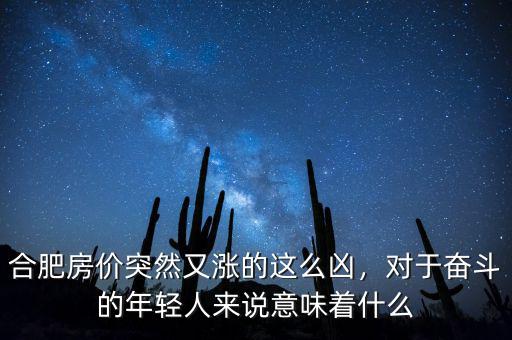 合肥房價突然又漲的這么兇，對于奮斗的年輕人來說意味著什么