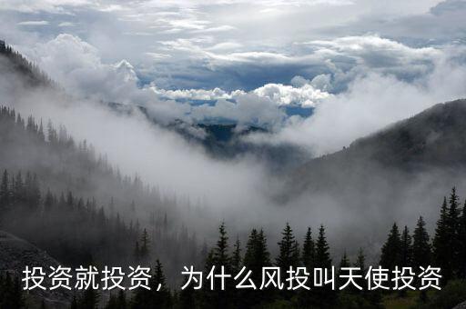 投資就投資，為什么風投叫天使投資