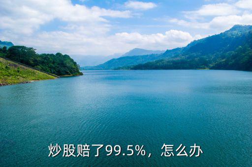 炒股賠了99.5%，怎么辦