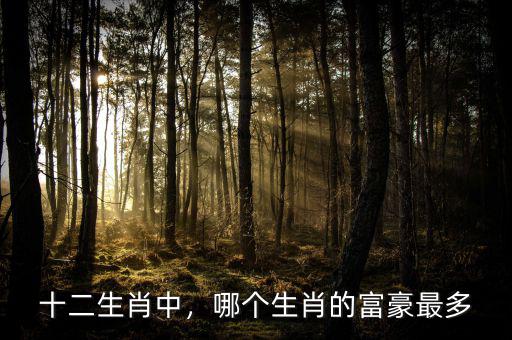 十二生肖中，哪個(gè)生肖的富豪最多