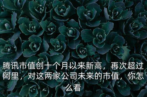騰訊市值創(chuàng)十個(gè)月以來(lái)新高，再次超過(guò)阿里，對(duì)這兩家公司未來(lái)的市值，你怎么看