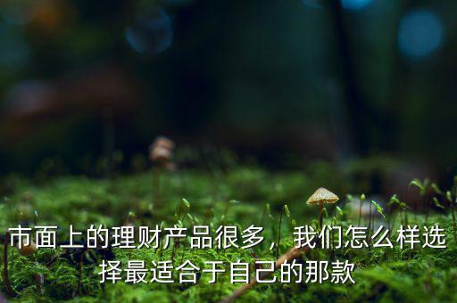 市面上的理財(cái)產(chǎn)品很多，我們?cè)趺礃舆x擇最適合于自己的那款