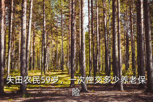 失田農(nóng)民59歲，一次性交多少養(yǎng)老保險