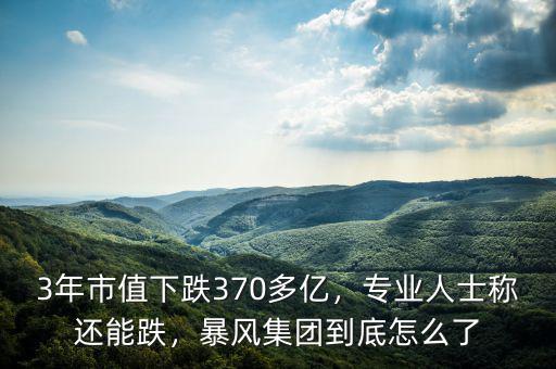 3年市值下跌370多億，專業(yè)人士稱還能跌，暴風(fēng)集團到底怎么了