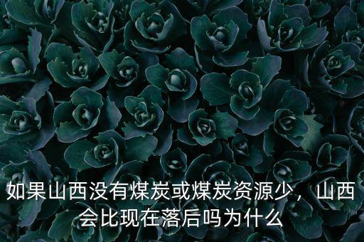 如果山西沒有煤炭或煤炭資源少，山西會(huì)比現(xiàn)在落后嗎為什么