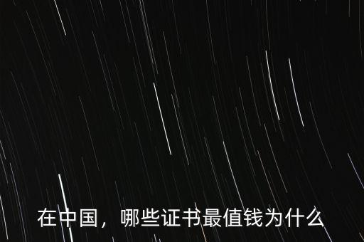 在中國(guó)，哪些證書最值錢為什么