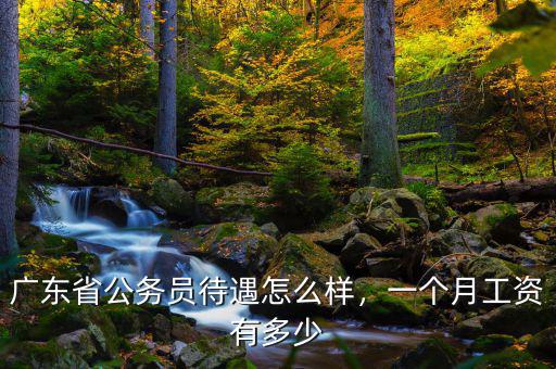 廣東省公務(wù)員待遇怎么樣，一個(gè)月工資有多少