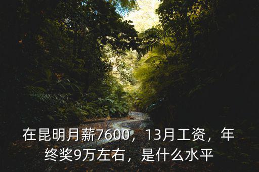 在昆明月薪7600，13月工資，年終獎(jiǎng)9萬左右，是什么水平