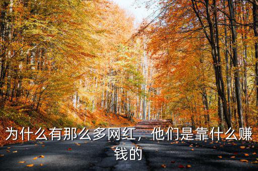 為什么有那么多網(wǎng)紅，他們是靠什么賺錢的