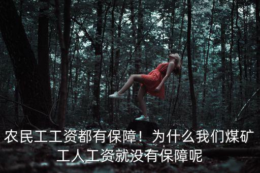 農(nóng)民工工資都有保障！為什么我們煤礦工人工資就沒有保障呢