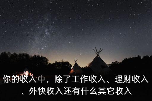 你的收入中，除了工作收入、理財(cái)收入、外快收入還有什么其它收入