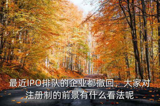 最近IPO排隊(duì)的企業(yè)都撤回，大家對(duì)注冊(cè)制的前景有什么看法呢