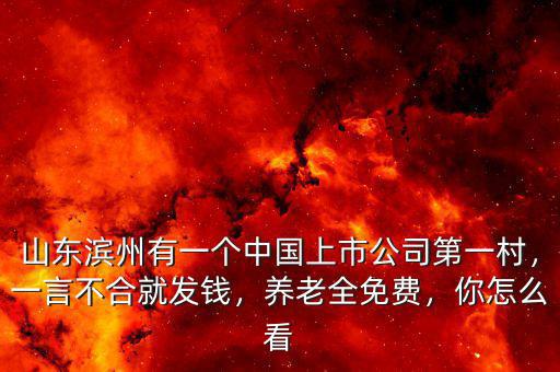 山東濱州有一個中國上市公司第一村，一言不合就發(fā)錢，養(yǎng)老全免費(fèi)，你怎么看