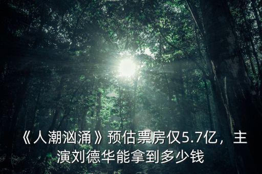 《人潮洶涌》預(yù)估票房?jī)H5.7億，主演劉德華能拿到多少錢(qián)