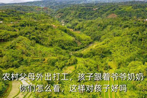 農(nóng)村父母外出打工，孩子跟著爺爺奶奶你們怎么看，這樣對孩子好嗎